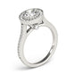 Antique Style Milgrain Halo Engagement Rings