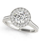 Antique Style Milgrain Halo Engagement Rings