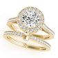 Antique Style Milgrain Halo Engagement Rings