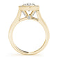 Antique Style Milgrain Halo Engagement Rings