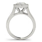 Antique Style Milgrain Halo Engagement Rings