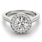 Antique Style Milgrain Halo Engagement Rings