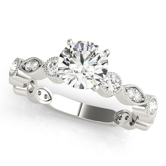 Antique Inspired Milgrain Engagement Ring
