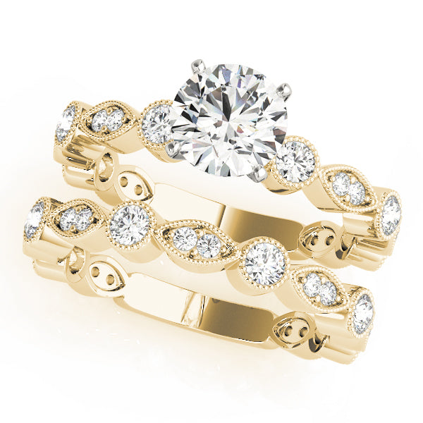 Antique Inspired Milgrain Engagement Ring
