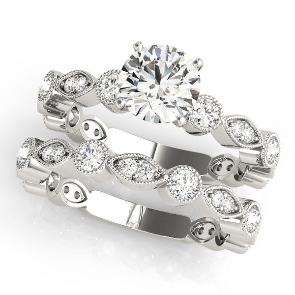 Antique Inspired Milgrain Engagement Ring