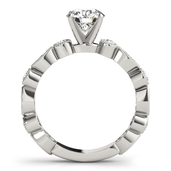 Antique Inspired Milgrain Engagement Ring