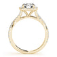 Twisted Split Shank Halo Engagement Ring