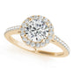 Round Halo Diamond Engagement Ring