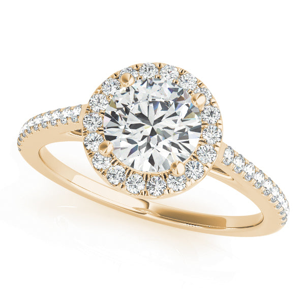Round Halo Diamond Engagement Ring