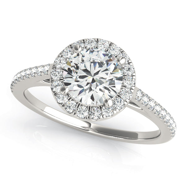 Round Halo Diamond Engagement Ring