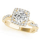 Twisted Shank Halo Engagement Rings