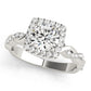 Twisted Shank Halo Engagement Rings