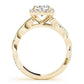 Twisted Shank Halo Engagement Rings