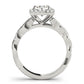 Twisted Shank Halo Engagement Rings