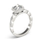 Twisted Shank Halo Cushion Shape Engagement Rings
