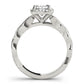 Twisted Shank Halo Cushion Shape Engagement Rings