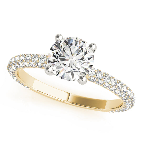 Pavé Set Round Engagement Ring