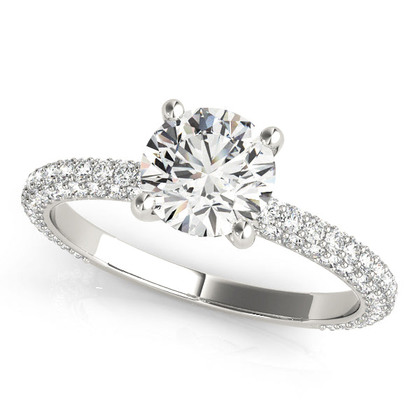 Pavé Set Round Engagement Ring