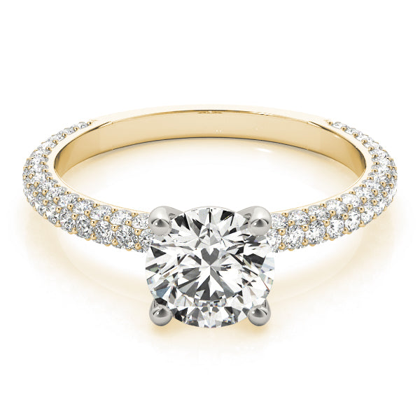 Pavé Set Round Engagement Ring