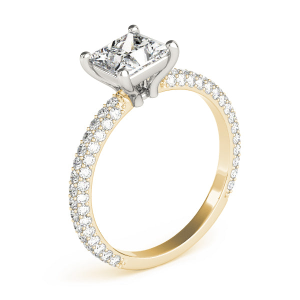 Pavé Princess Cut Engagement Ring