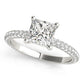 Pavé Princess Cut Engagement Ring