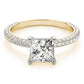 Pavé Princess Cut Engagement Ring