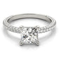 Pavé Princess Cut Engagement Ring