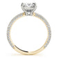 Pavé Princess Cut Engagement Ring