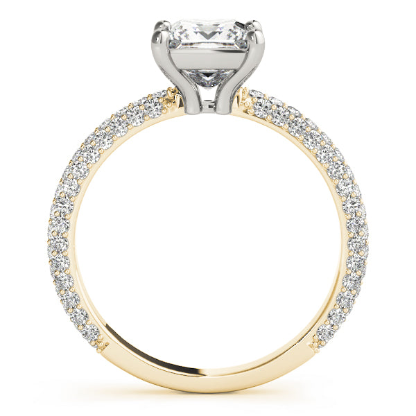 Pavé Princess Cut Engagement Ring
