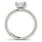 Pavé Princess Cut Engagement Ring