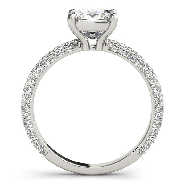 Pavé Princess Cut Engagement Ring