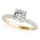 Pavé Set With Cushion Peg-Head Engagement Ring