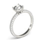 Pavé Set With Cushion Peg-Head Engagement Ring