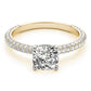 Pavé Set With Cushion Peg-Head Engagement Ring