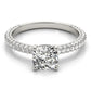 Pavé Set With Cushion Peg-Head Engagement Ring