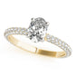 Multirow Pave Set Oval Shape Engagement Rings