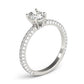 Multirow Pave Set Oval Shape Engagement Rings