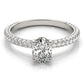 Multirow Pave Set Oval Shape Engagement Rings