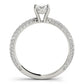 Multirow Pave Set Oval Shape Engagement Rings
