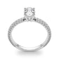 Multirow Pave Set Oval Shape Engagement Rings