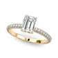 Multirow Pavé Engagement Ring