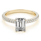 Multirow Pavé Engagement Ring