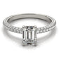 Multirow Pavé Engagement Ring