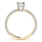 Multirow Pavé Engagement Ring