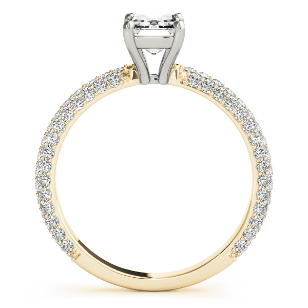 Multirow Pavé Engagement Ring