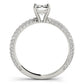 Multirow Pavé Engagement Ring