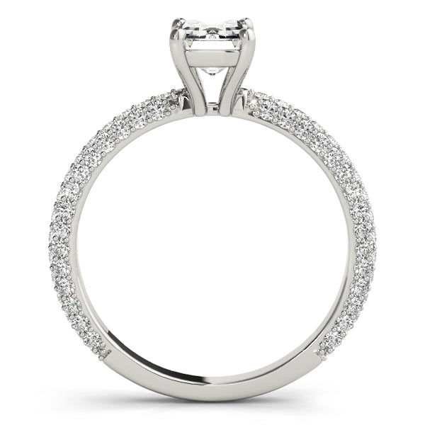Multirow Pavé Engagement Ring