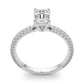 Multirow Pavé Engagement Ring