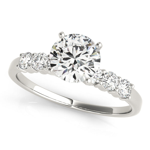 Single Row Shared Prong Engagement Rings
