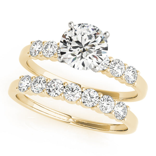 Single Row Shared Prong Engagement Rings